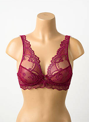 Soutien-gorge effet matière satinée haut soutien-gorge emboitant rose LISE CHARMEL femme
