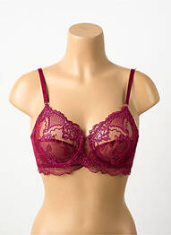 Soutien-gorge effet matière satinée haut soutien-gorge emboitant rose LISE CHARMEL femme