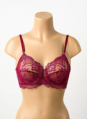 Soutien-gorge effet matière satinée haut soutien-gorge emboitant rose LISE CHARMEL femme