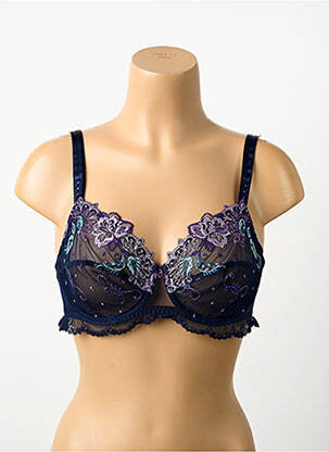 Soutien-gorge effet matière satinée haut soutien-gorge emboitant bleu LISE CHARMEL femme