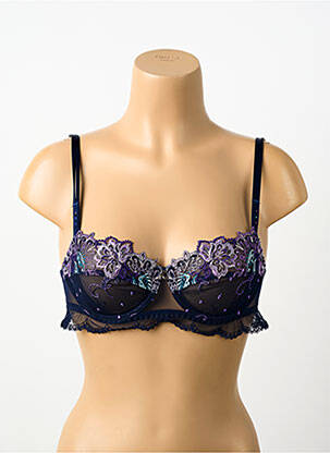 Soutien-gorge effet matière satinée haut soutien-gorge emboitant bleu LISE CHARMEL femme