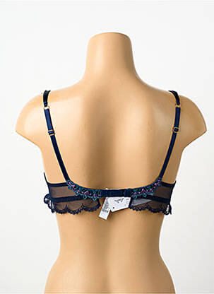 Soutien-gorge effet matière satinée haut soutien-gorge emboitant bleu LISE CHARMEL femme