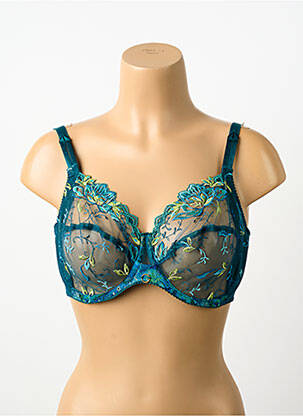 Soutien-gorge effet matière satinée haut soutien-gorge emboitant vert LISE CHARMEL femme