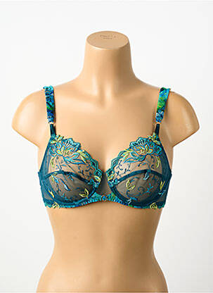 Soutien-gorge effet matière satinée haut soutien-gorge emboitant vert LISE CHARMEL femme