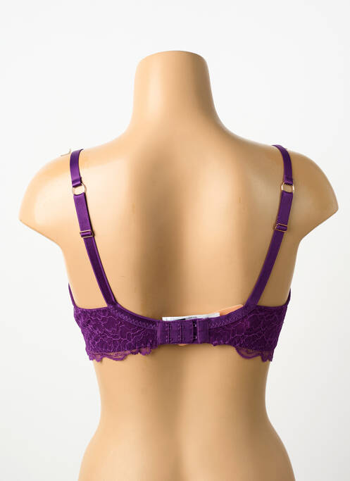 Soutien-gorge effet matière satinée haut soutien-gorge emboitant violet LISE CHARMEL femme