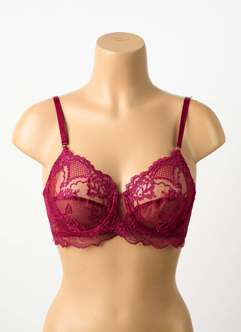 Soutien-gorge effet matière satinée haut soutien-gorge emboitant rose LISE CHARMEL femme