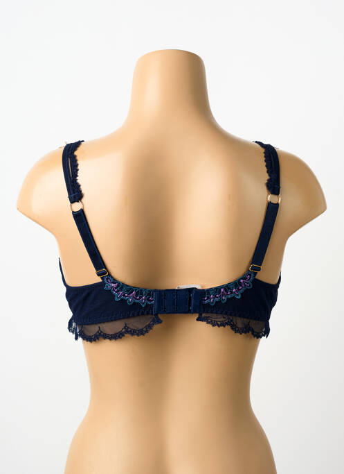 Soutien-gorge effet matière satinée haut soutien-gorge emboitant bleu LISE CHARMEL femme