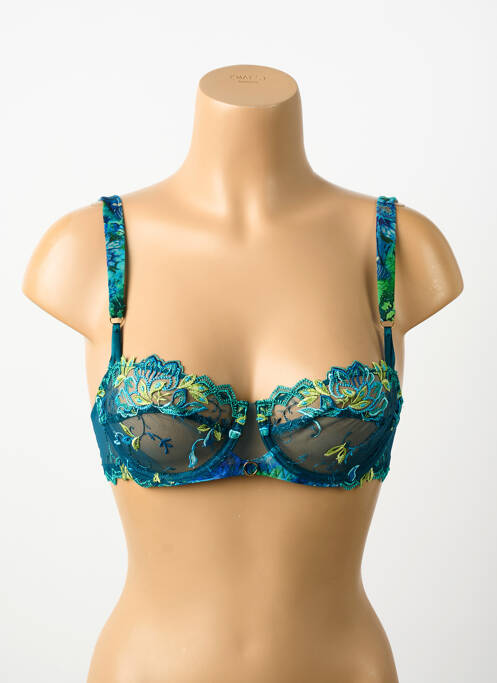 Soutien-gorge effet matière satinée haut soutien-gorge emboitant vert LISE CHARMEL femme