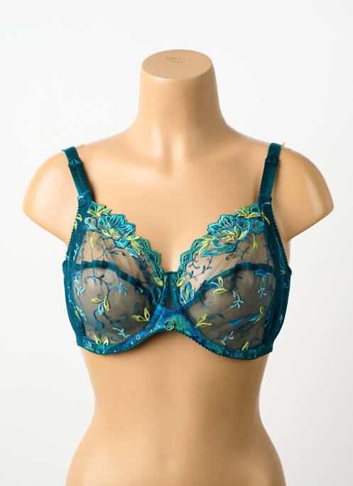 Soutien-gorge effet matière satinée haut soutien-gorge emboitant vert LISE CHARMEL femme