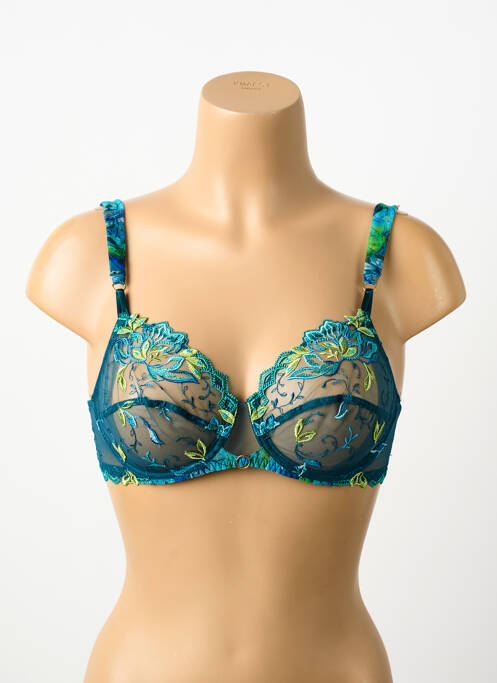Soutien-gorge effet matière satinée haut soutien-gorge emboitant vert LISE CHARMEL femme