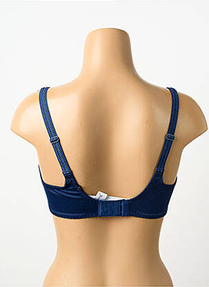 Soutien-gorge effet matière satinée haut soutien-gorge emboitant bleu EMPREINTE femme