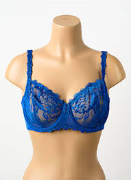 Soutien-gorge tissage dentelle haut soutien-gorge emboitant bleu SIMONE PERELE femme