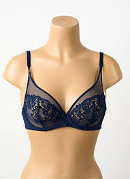 Soutien-gorge broderie haut soutien-gorge emboitant bleu SIMONE PERELE femme
