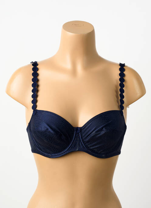 Soutien-gorge effet matière satinée haut soutien-gorge balconnet bleu MARIE JO femme