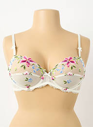 Soutien-gorge bretelle multi position haut soutien-gorge balconnet beige LISE CHARMEL femme
