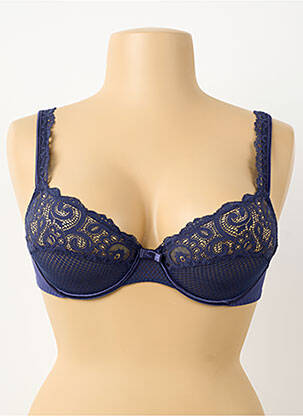 Soutien-gorge légère et transparente haut soutien-gorge emboitant bleu MAISON LEJABY femme