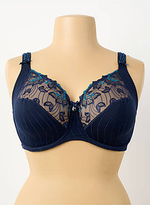 Soutien-gorge effet matière satinée haut soutien-gorge emboitant bleu PRIMA DONNA femme