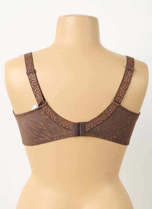 Soutien-gorge effet matière satinée haut soutien-gorge emboitant marron PRIMA DONNA femme