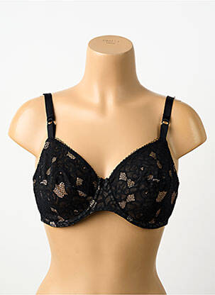 Soutien-gorge effet matière satinée haut soutien-gorge emboitant noir ANTIGEL femme