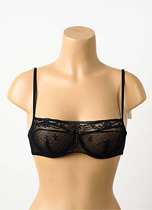 Soutien-gorge effet matière satinée haut soutien-gorge balconnet noir MARIE JO femme