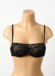 Soutien-gorge effet matière satinée haut soutien-gorge balconnet noir MARIE JO femme