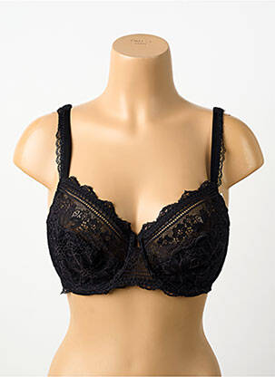 Soutien-gorge effet matière satinée haut soutien-gorge emboitant noir SIMONE PERELE femme