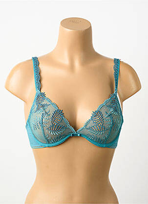 Soutien-gorge effet matière satinée haut soutien-gorge emboitant vert SIMONE PERELE femme