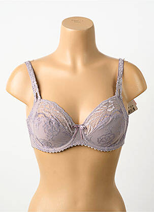 Soutien-gorge effet matière satinée haut soutien-gorge emboitant gris PRIMA DONNA femme