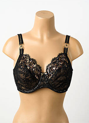 Soutien-gorge effet matière satinée haut soutien-gorge emboitant noir PRIMA DONNA femme
