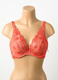Soutien-gorge effet matière satinée haut soutien-gorge emboitant orange AUBADE femme