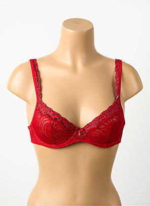 Soutien-gorge effet matière satinée haut soutien-gorge balconnet rouge MARIE JO femme