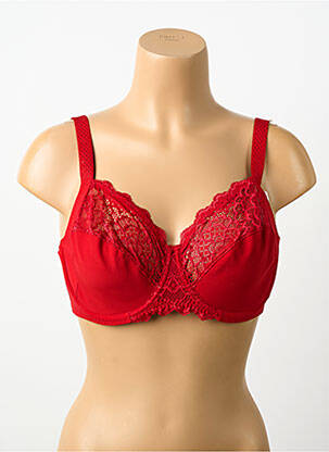 Soutien-gorge effet matière satinée haut soutien-gorge emboitant rouge SIMONE PERELE femme