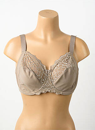 Soutien-gorge effet matière satinée haut soutien-gorge emboitant gris SIMONE PERELE femme