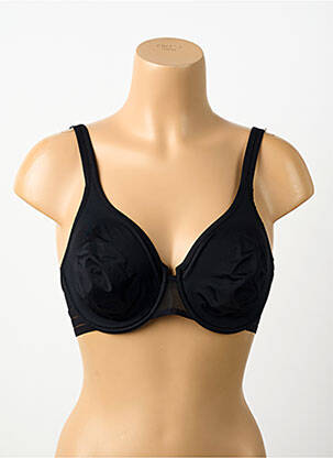 Soutien-gorge effet matière satinée haut soutien-gorge emboitant noir MAISON LEJABY femme