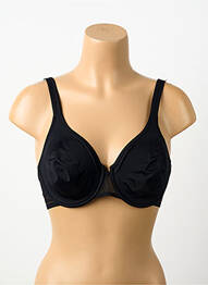 Soutien-gorge effet matière satinée haut soutien-gorge emboitant noir MAISON LEJABY femme