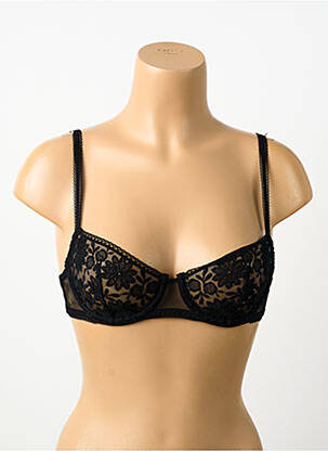 Soutien-gorge effet matière satinée haut soutien-gorge balconnet noir SIMONE PERELE femme