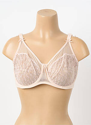 Soutien-gorge effet matière satinée haut soutien-gorge emboitant rose EMPREINTE femme