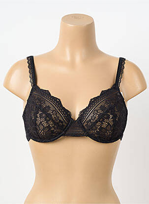 Soutien-gorge effet matière satinée haut soutien-gorge emboitant noir SIMONE PERELE femme