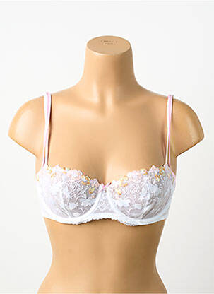 Soutien-gorge effet matière satinée haut soutien-gorge balconnet blanc MARIE JO femme