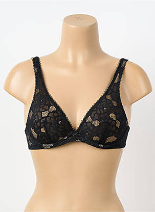 Soutien-gorge effet matière satinée haut soutien-gorge emboitant noir ANTIGEL femme