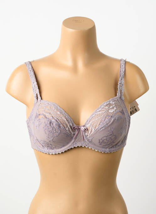 Soutien-gorge effet matière satinée haut soutien-gorge emboitant gris PRIMA DONNA femme