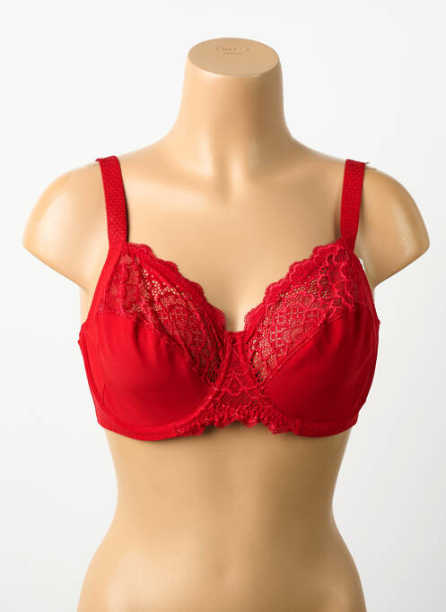 Soutien-gorge effet matière satinée haut soutien-gorge emboitant rouge SIMONE PERELE femme