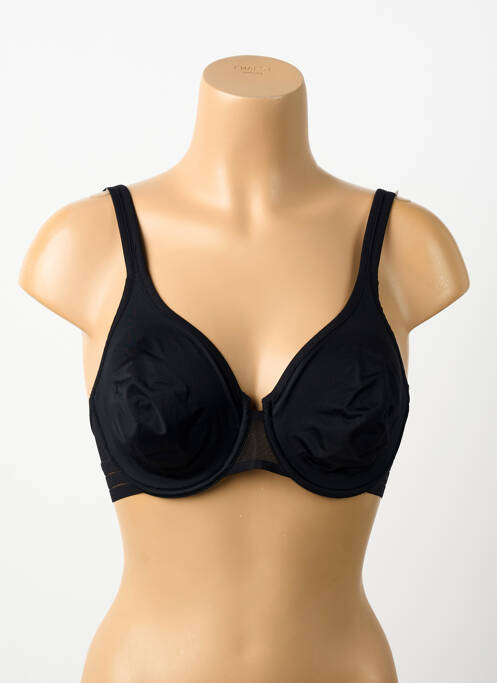 Soutien-gorge effet matière satinée haut soutien-gorge emboitant noir MAISON LEJABY femme