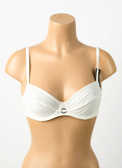 Soutien-gorge effet matière satinée haut soutien-gorge balconnet blanc MARIE JO femme