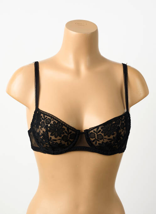 Soutien-gorge effet matière satinée haut soutien-gorge balconnet noir SIMONE PERELE femme