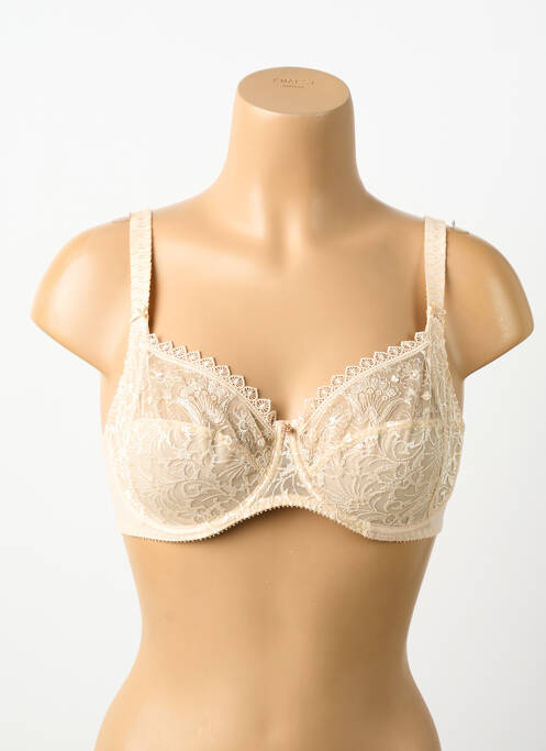 Soutien-gorge effet matière satinée haut soutien-gorge emboitant beige EMPREINTE femme