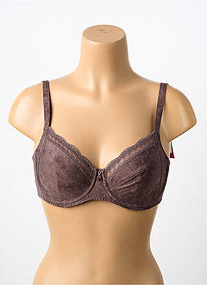 Soutien-gorge broderie haut soutien-gorge emboitant marron PRIMA DONNA femme