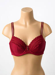 Soutien-gorge effet matière satinée haut soutien-gorge emboitant rouge PRIMADONNA femme