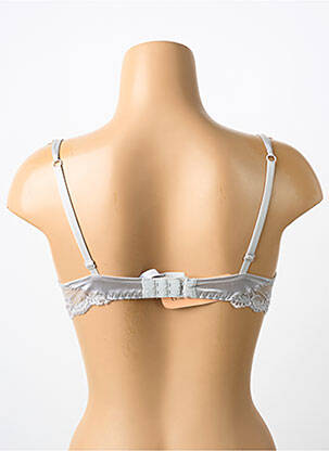 Soutien-gorge effet matière satinée haut soutien-gorge balconnet argent LISE CHARMEL femme