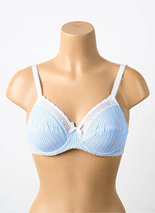 Soutien-gorge broderie haut soutien-gorge emboitant bleu ANTIGEL femme